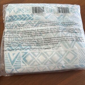 Blue and White Geometric Patterned beach blanket
